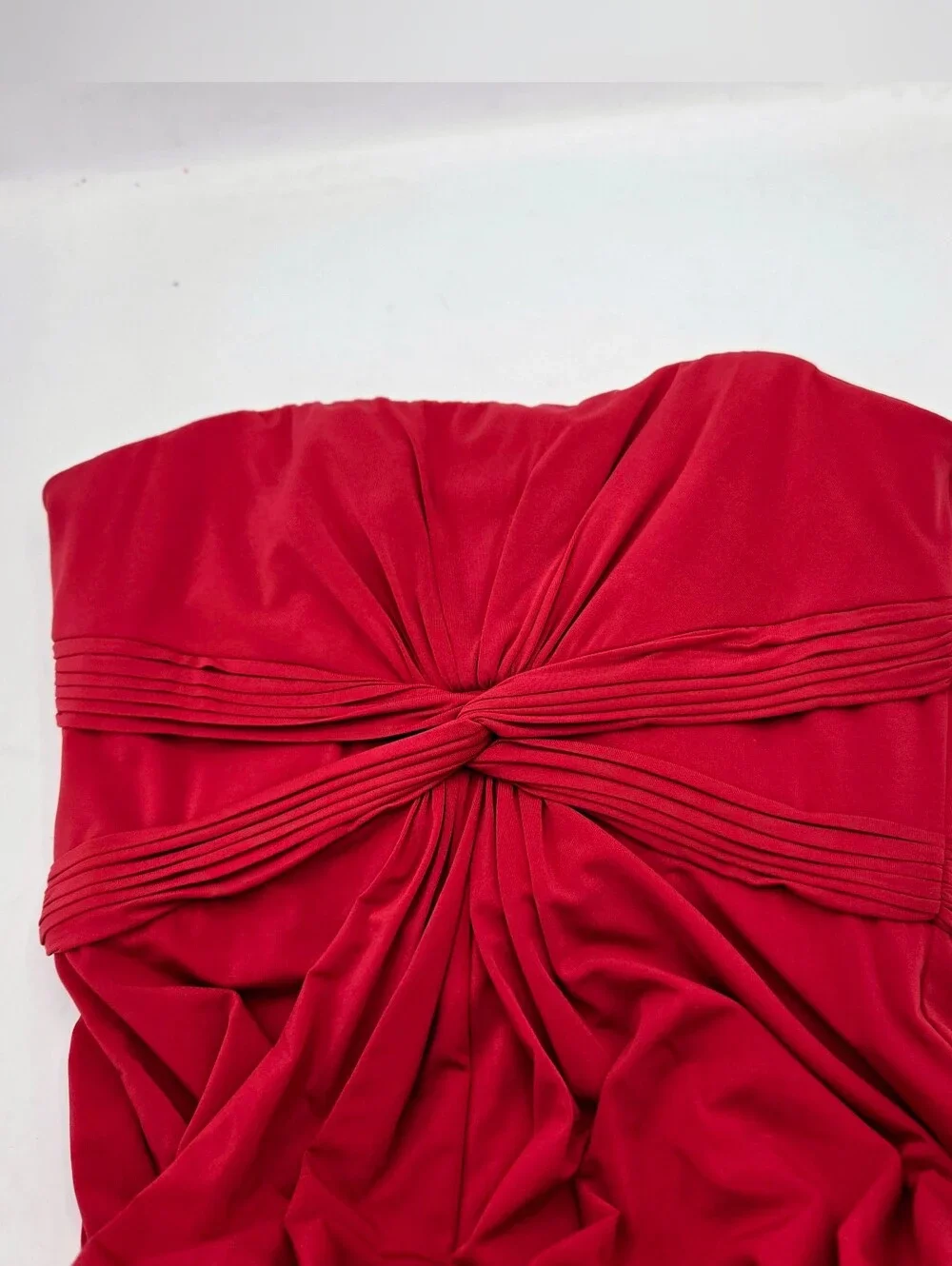 BCBGMAXAZRIA Marinola Ruched Maxi Dress / Gown Red Size M
